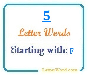 Five Letter Words Starting With F For Domain Names And Scrabble Letterword Com