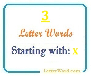 x word that means of