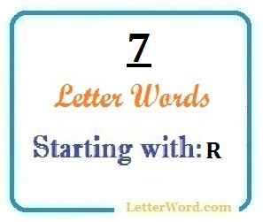 Seven Letter Words Starting With R For Domain Names And Scrabble Letterword Com