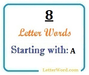 Eight Letter Words Starting With A For Domain Names And Scrabble Letterword Com