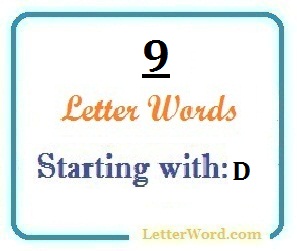 Nine Letter Words Starting With D For Domain Names And Scrabble Letterword Com