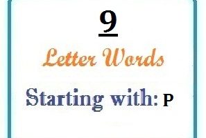 Nine letter words starting with P for domain names and scrabble