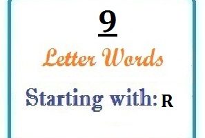 Nine letter words starting with R for domain names and scrabble