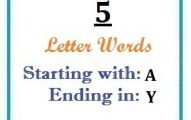 Five letter words starting with H and ending in Y  Letters in Word