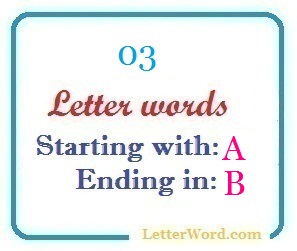 3 Letter Words That Start With B