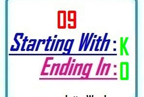 words starting with K and ending in O - LetterWord.com