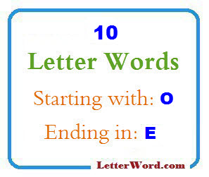 Ten letter words starting with O and ending in B