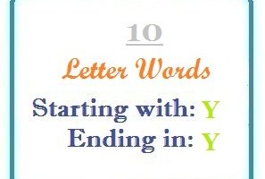 Ten letter words starting with Y and ending in Y
