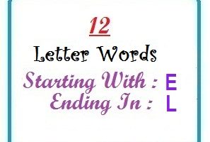 words starting with E and ending in L - LetterWord.com