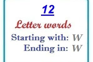 words starting with W and ending in W  LetterWord.com