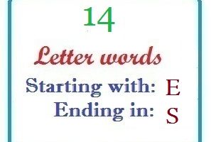 Fourteen letter words starting with E and ending in S