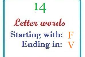 Fourteen letter words starting with F and ending in V