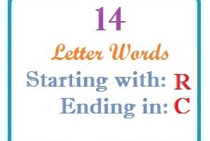 Fourteen letter words starting with R and ending in C